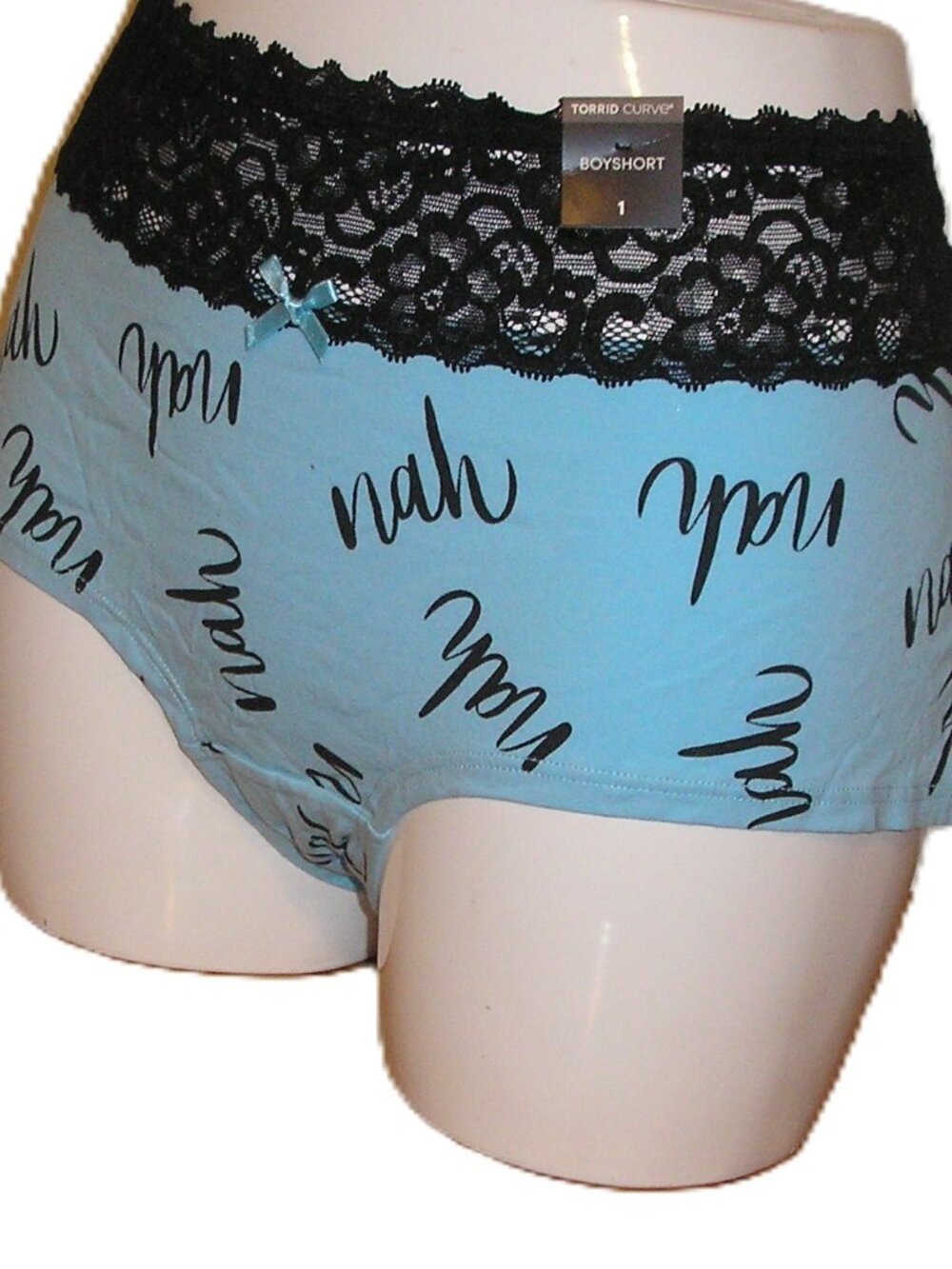 Torrid Curve Lace Trim Boyshorts Panties Lingerie, Size 1 / 1X